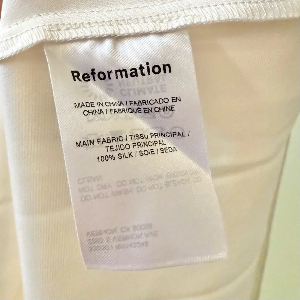 🆕 REFORMATION Veria Halter Silk Maxi Dress in Ivory Sz 0